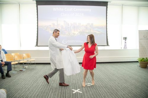 Students at White Coat Ceremony