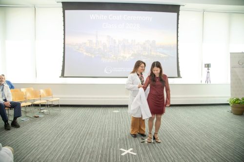 Students at White Coat Ceremony