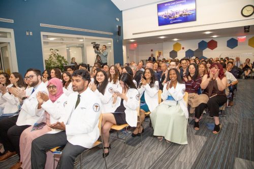 Students at White Coat Ceremony