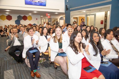Students at White Coat Ceremony