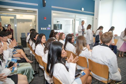 Students at White Coat Ceremony
