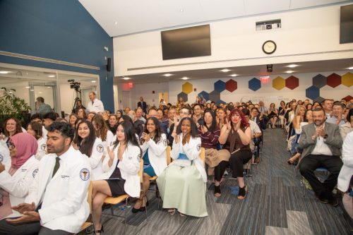 Students at White Coat Ceremony