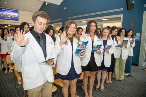 Students at White Coat Ceremony