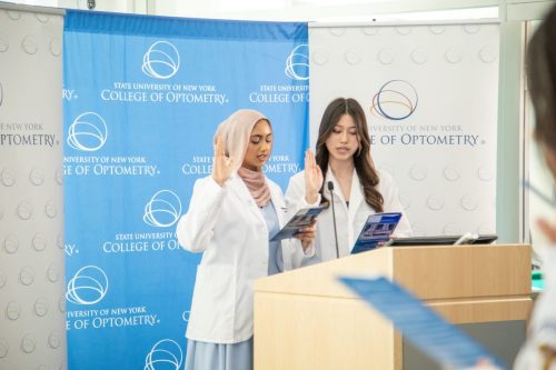 Students at White Coat Ceremony