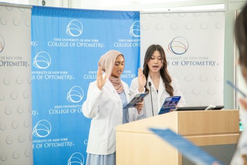Students at White Coat Ceremony