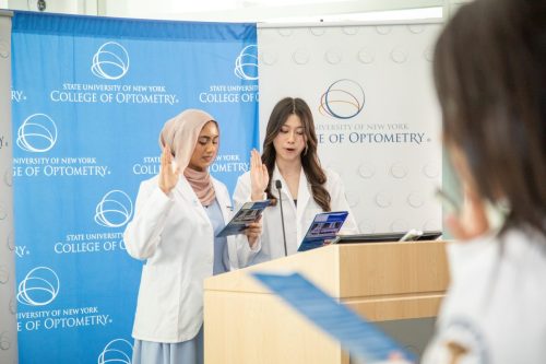 Students at White Coat Ceremony