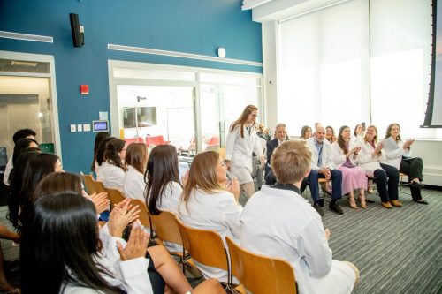 Students at White Coat Ceremony