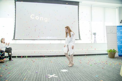 Students at White Coat Ceremony