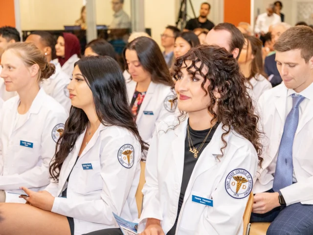 Join us next Friday as we celebrate a major milestone! Tune in to the White Coat Ceremony livestream and cheer on our future doctors of optometry as they don their first white coats and take the next step in their professional journey. 

📅 Save the date (May 30th) and stream it live right here! www.facebook.com/sunyopt

#WCC #WhiteCoatCeremony #NYC #SUNYOptometry