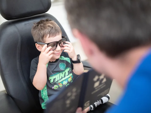 Our favorite time of year is here! Every summer, Dr. Vaughn teaches Pediatric Optometry to our third-year students and that means our clinic is filled with little ones of all ages for hands-on learning and care!